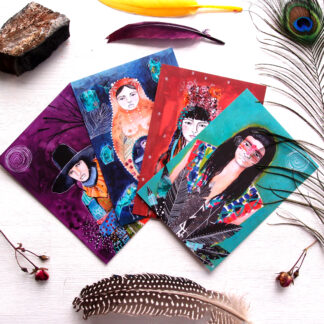 kobiety zestaw pocztówek