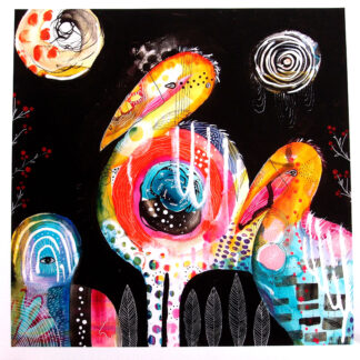 psychodeliczne pelikany print