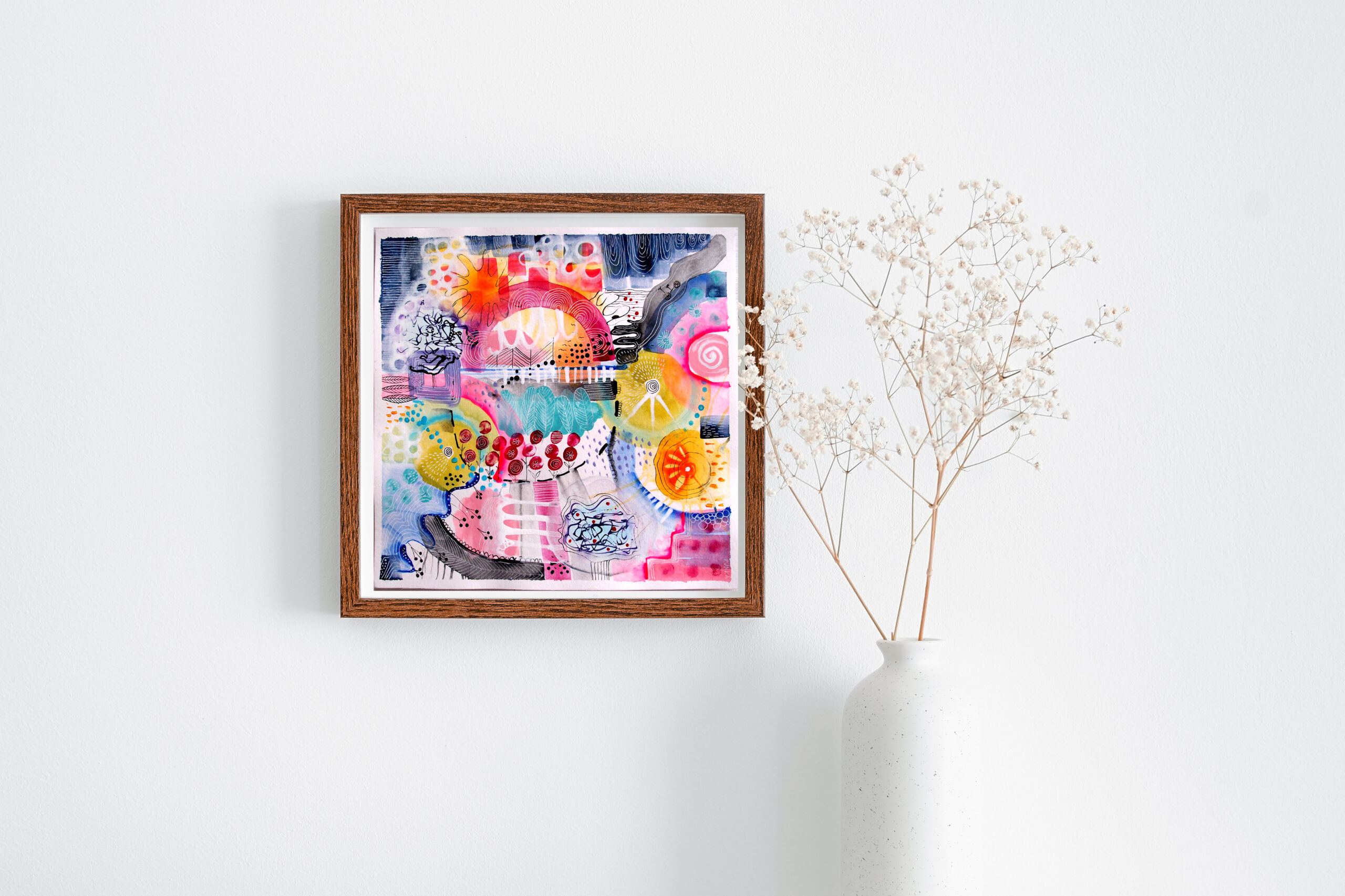 abstrakcja pejzaz fine art print