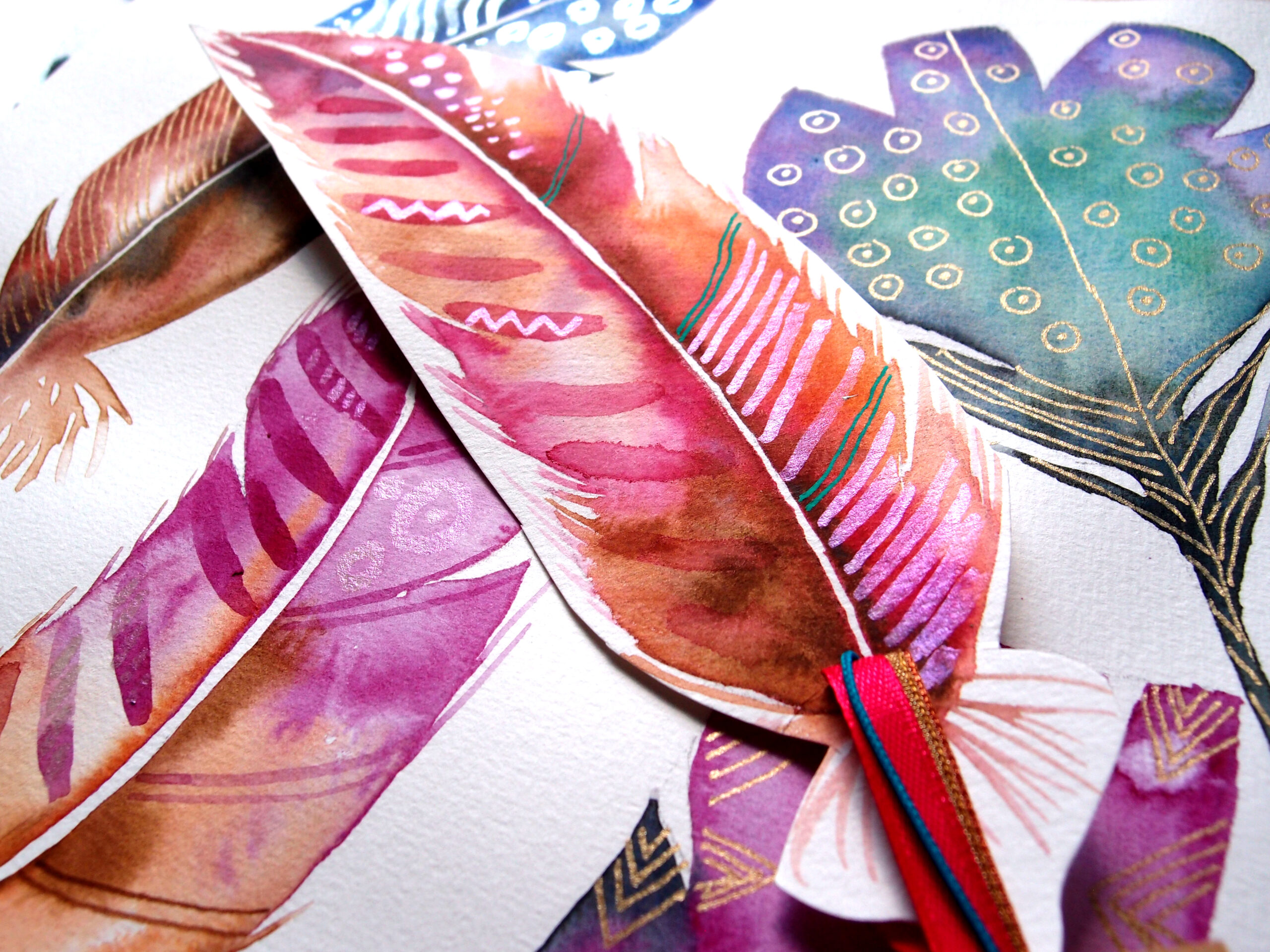 piora szamanskie malowane z intencja