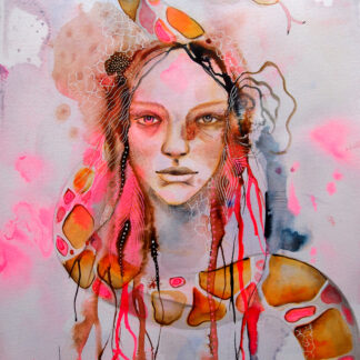 Kobieta waz transformacja wydruk artystyczny