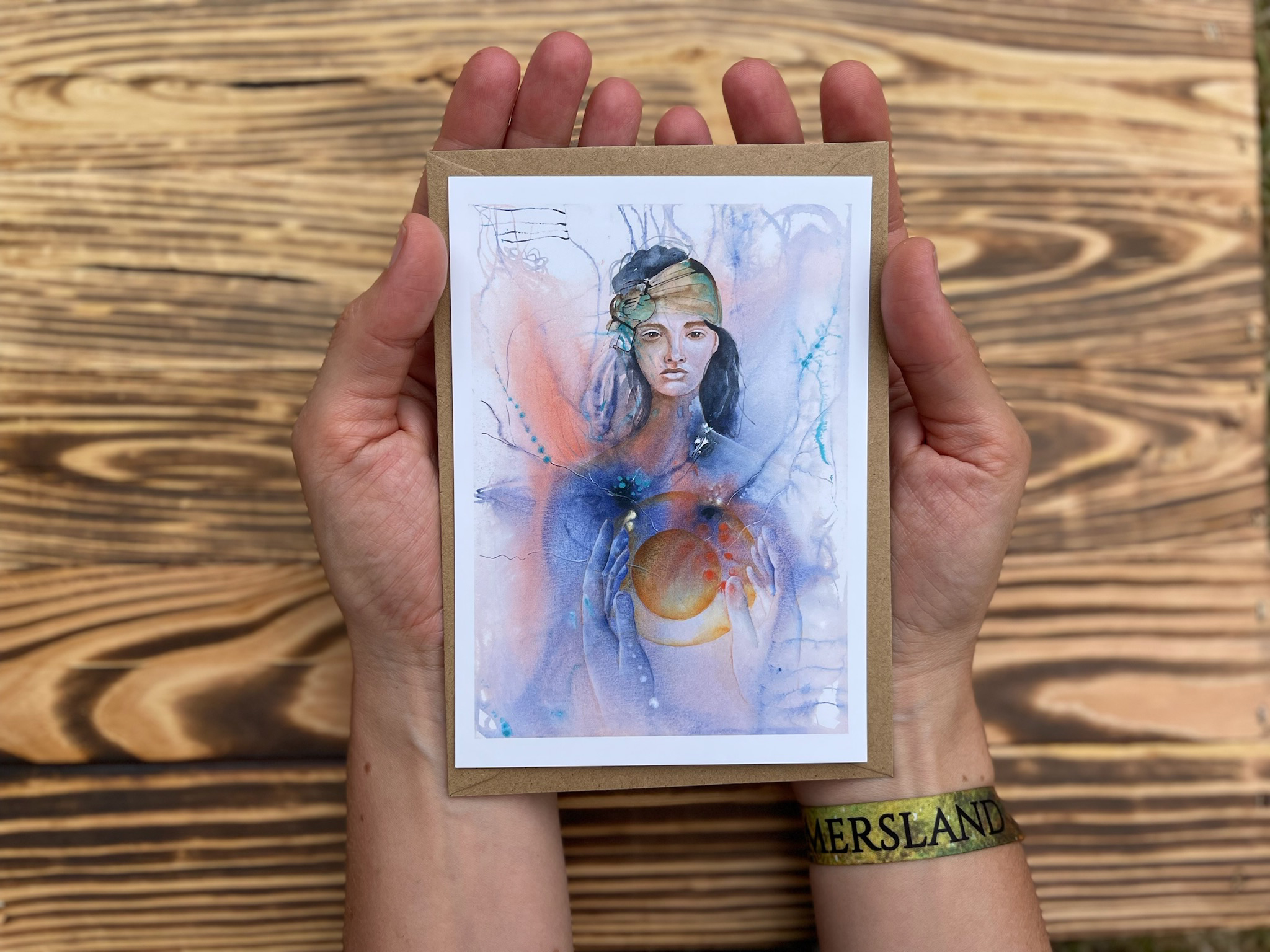 pocztowka artystyczna trzymaj swoje centrum