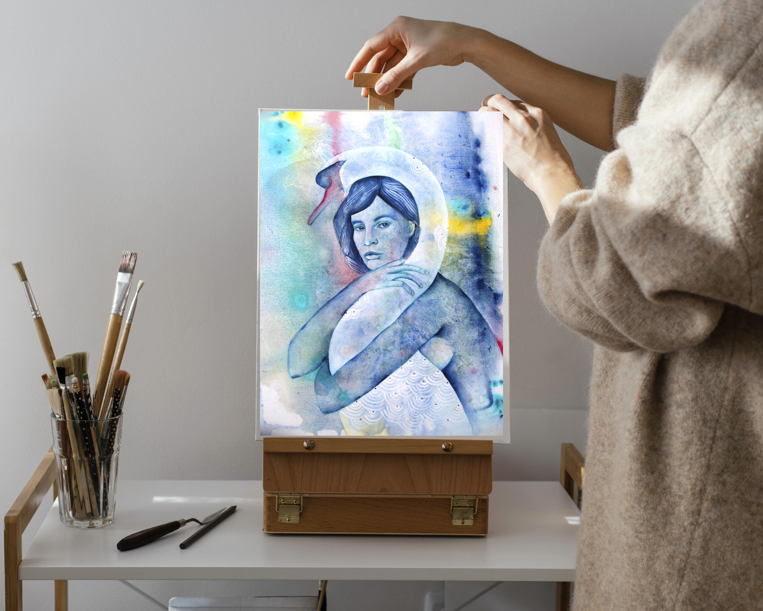 Trzymaj swojego łabędzia, wydruk artystyczny A5 - obrazek 2