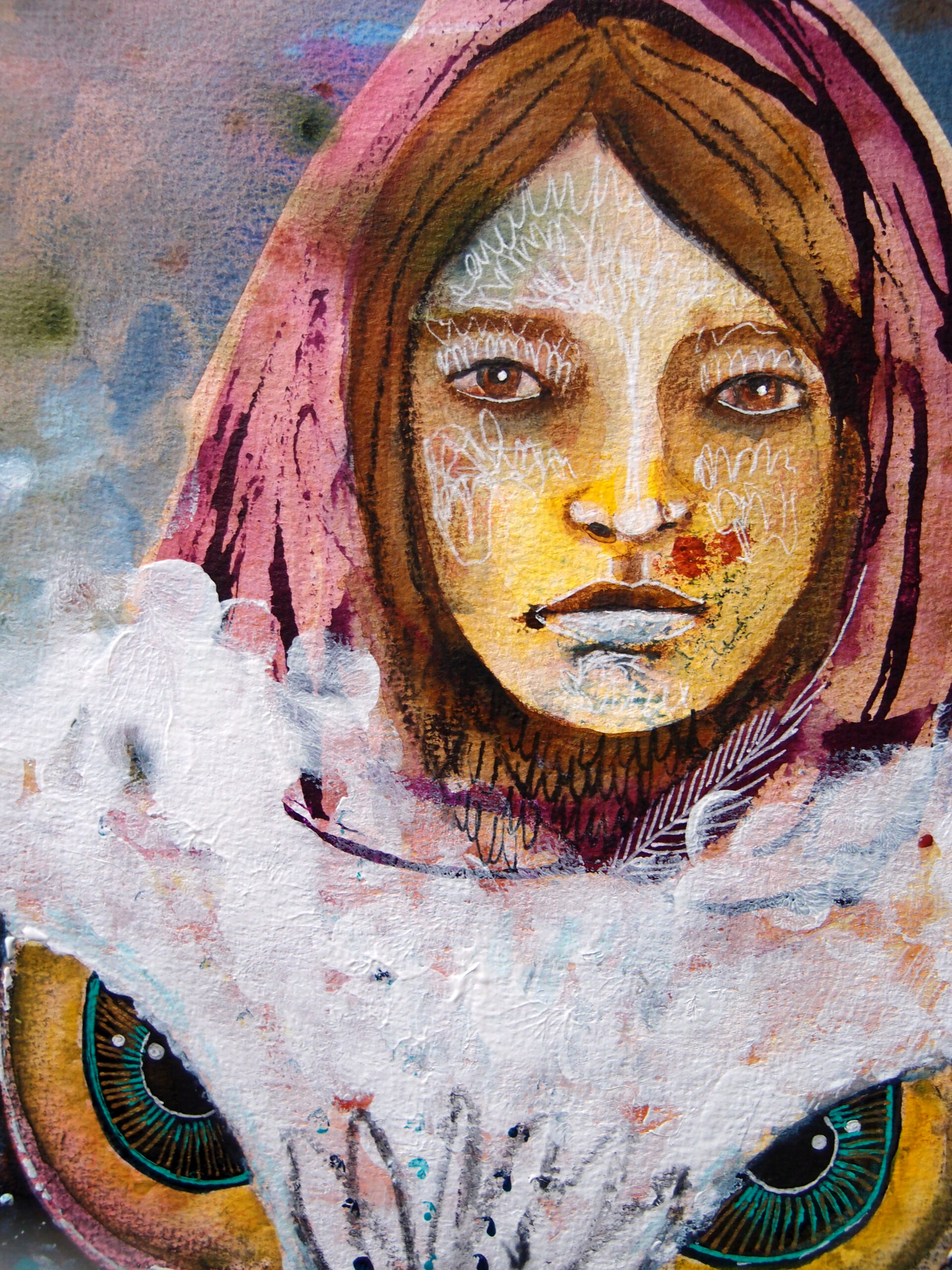 Bojownicza sowa, obraz oryginalny - obrazek 3